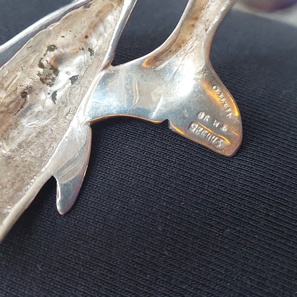 Vintage Taxco Mexico Sterling Silver Dolphin Cuff Bracelet – 925 Solid Silver - Picture 10 of 16